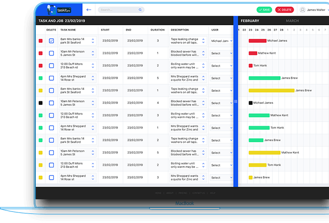 Multi-Task Assigning and scheduling portal