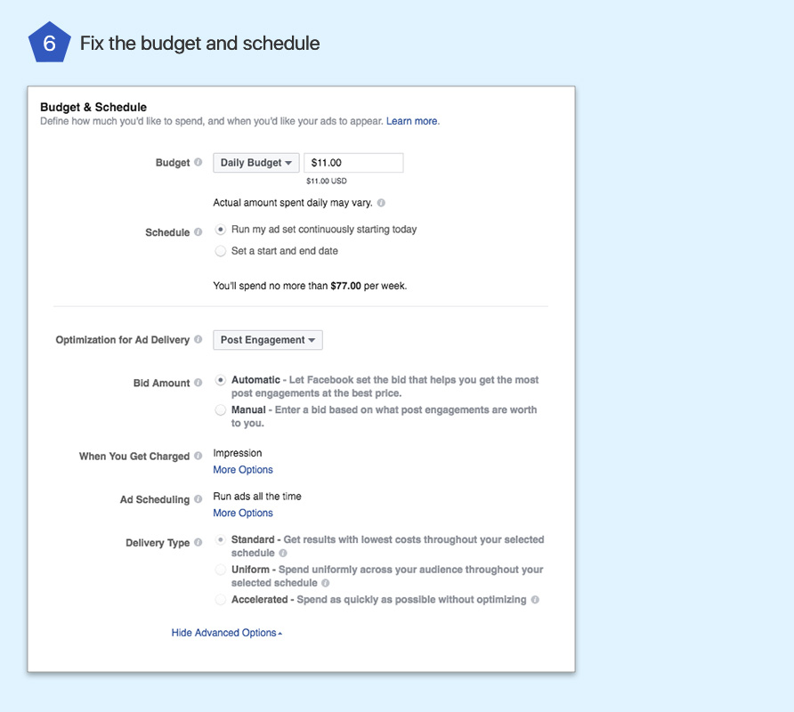 CREATE FACEBOOK AD USING GUIDED METHOD - step 6