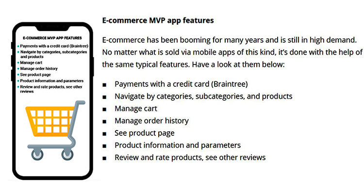 MVP App Development : E-commerce