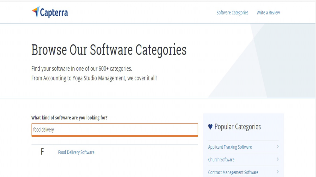 Step 3 of How to use Capterra for Market research in order to create a mobile App