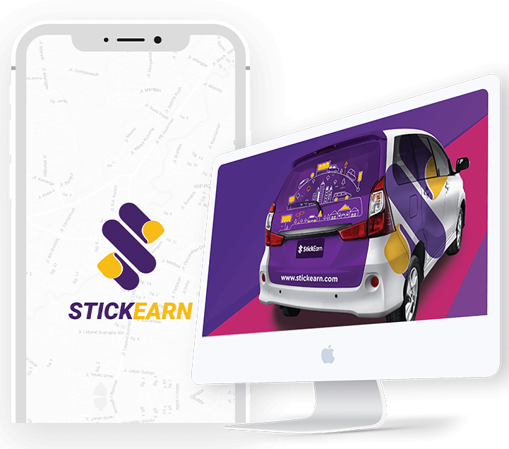 stickearn is an app for outdoor advertising built by an android app development company