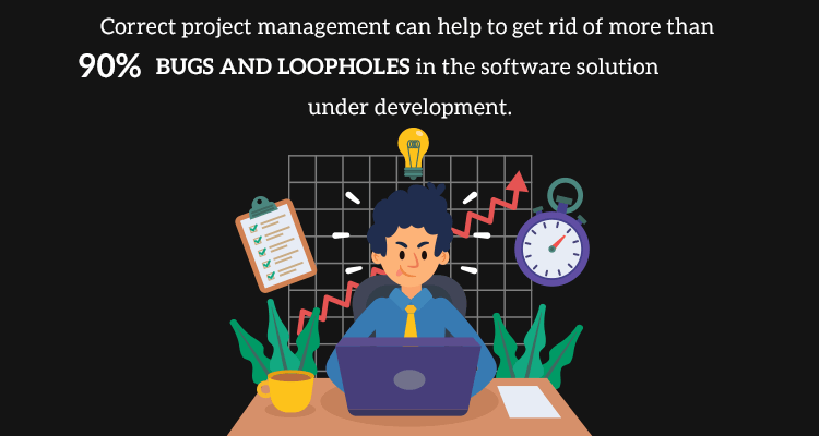 Correct project management done by a software development company can help to get rid of more than 90% app bugs and loopholes