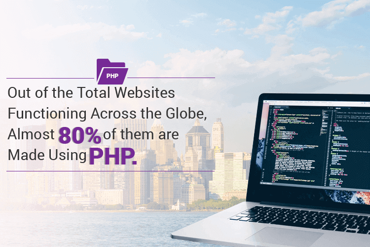80% websites across the globe are made using the open source PHP technology