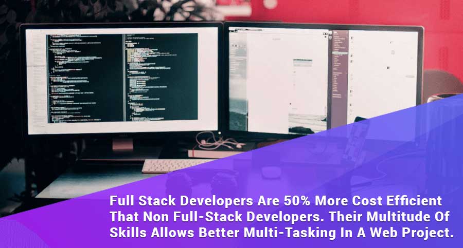 its better to hire web developer team that has full stack developers because they are 50% more cost efficient