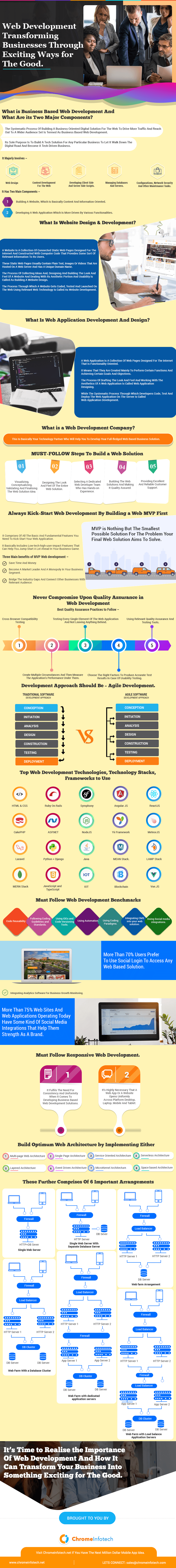 Web application development company infographic