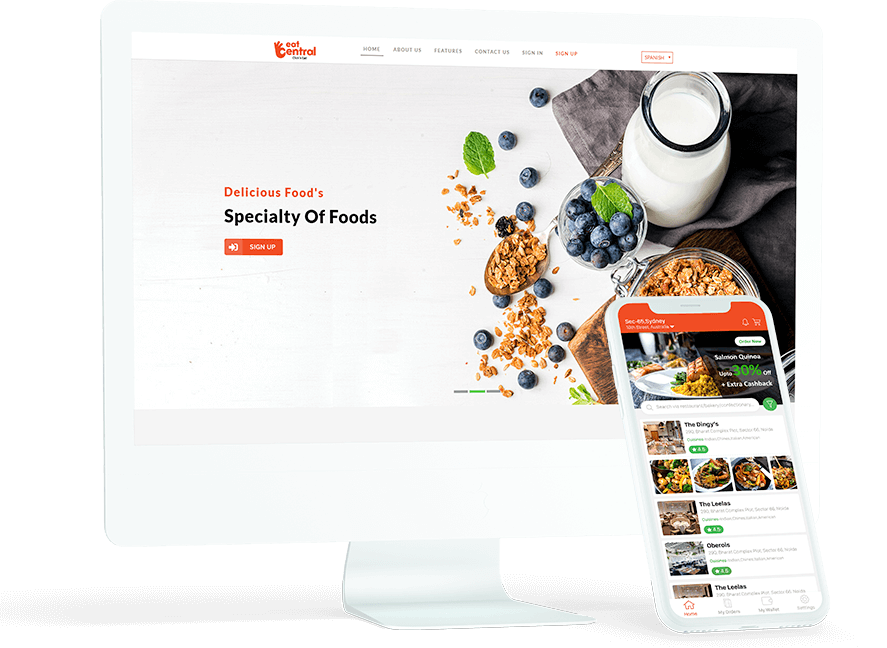 A full-fledged online food delivery Software built by a node js development Company