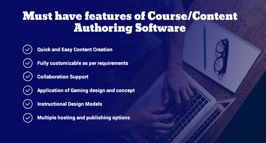 Must have features of course Authoring software